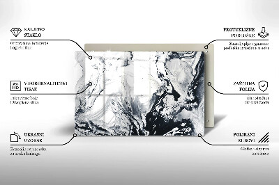 Posavaso de cristal para velas funerarias Abstracción de tinta