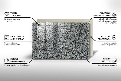 Posavaso de vidrio para velas Textura de piedra