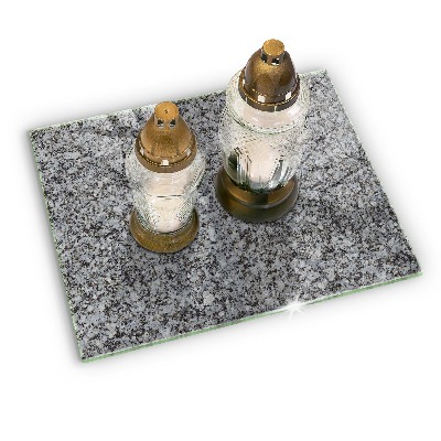 Posavaso de vidrio para velas Textura de piedra