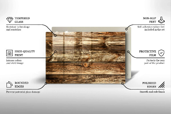Posavaso de vidrio para velas funerarias Textura de tablón de madera