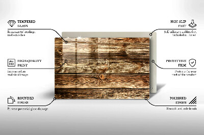 Posavaso de vidrio para velas funerarias Textura de tablón de madera