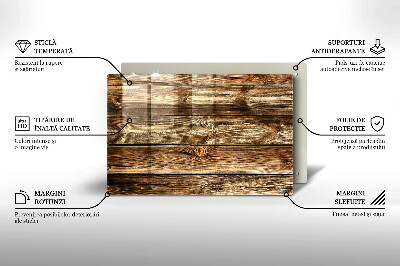 Posavaso de vidrio para velas funerarias Textura de tablón de madera