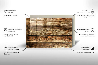 Posavaso de vidrio para velas funerarias Textura de tablón de madera