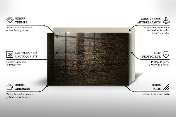 Posavaso de cristal para velas funerarias Textura de madera de corteza