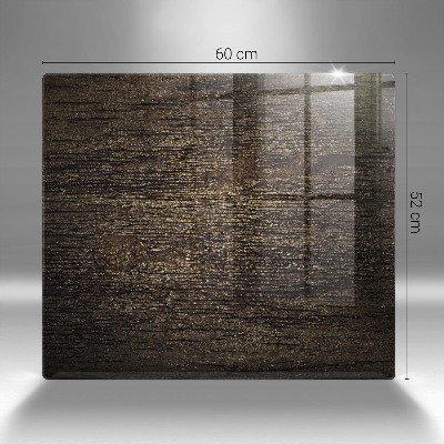 Posavaso de cristal para velas funerarias Textura de madera de corteza