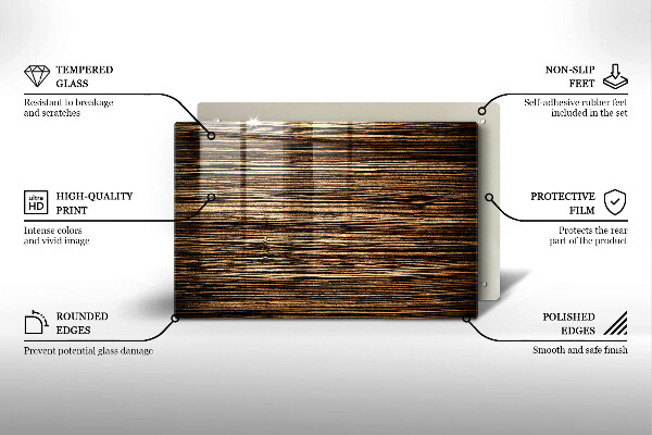 Posavaso de vidrio para velas Textura de madera