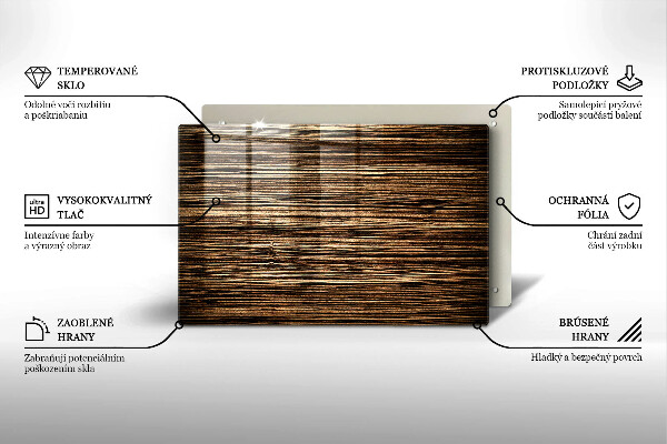 Posavaso de vidrio para velas Textura de madera