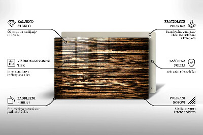 Posavaso de vidrio para velas Textura de madera