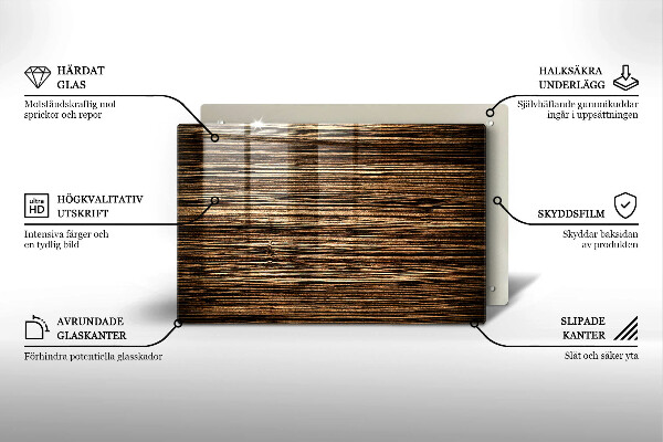 Posavaso de vidrio para velas Textura de madera