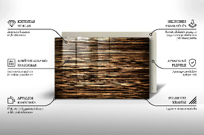 Posavaso de vidrio para velas Textura de madera