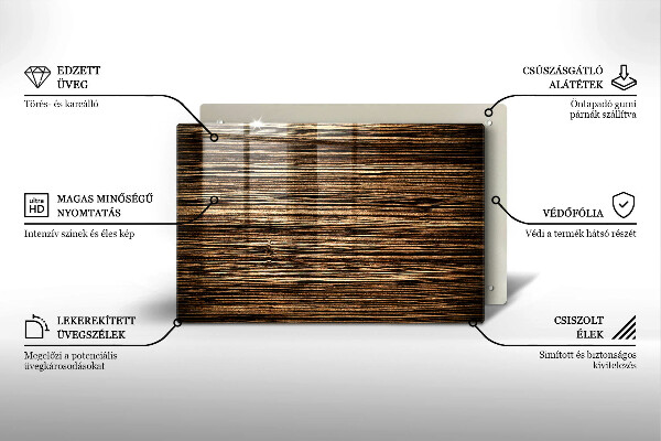 Posavaso de vidrio para velas Textura de madera