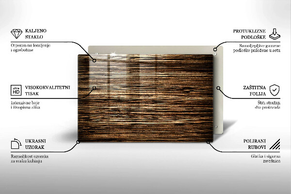 Posavaso de vidrio para velas Textura de madera