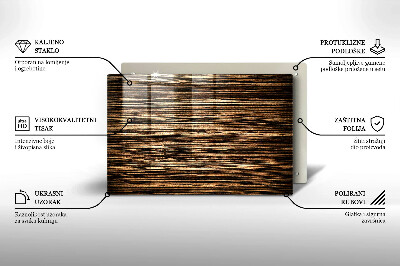 Posavaso de vidrio para velas Textura de madera