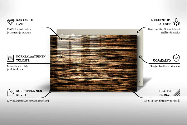 Posavaso de vidrio para velas Textura de madera