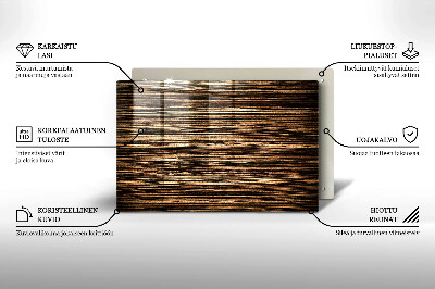 Posavaso de vidrio para velas Textura de madera