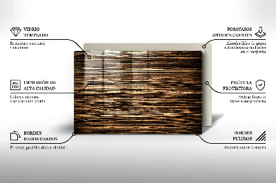 Posavaso de vidrio para velas Textura de madera