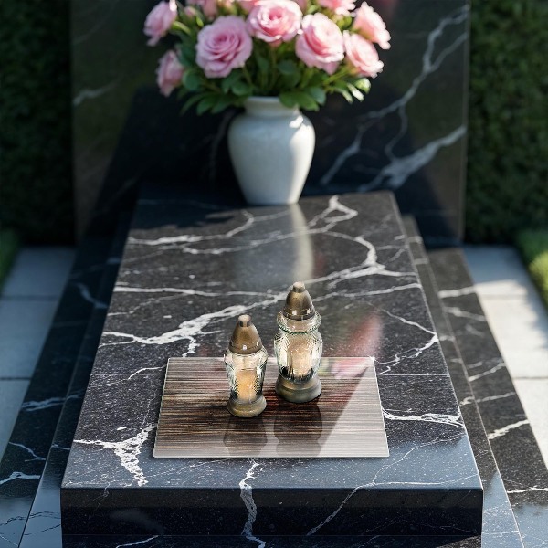 Posavaso de vidrio para velas Textura de madera