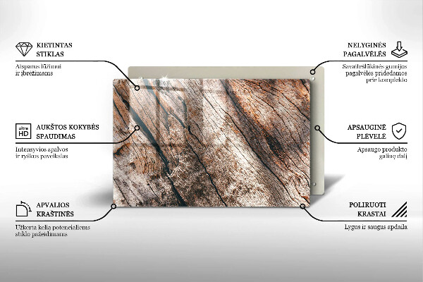 Posavaso de vidrio para velas funerarias Estructura de madera