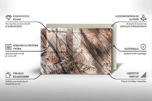 Posavaso de vidrio para velas funerarias Estructura de madera
