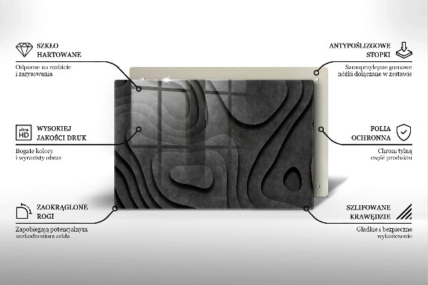 Posavaso de cristal para velas funerarias Formas de piedra 3D