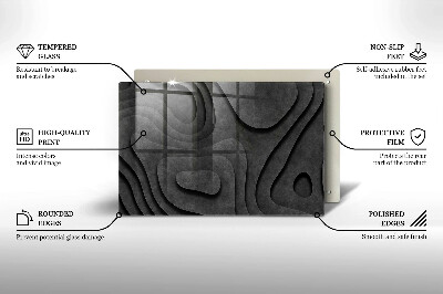 Posavaso de cristal para velas funerarias Formas de piedra 3D