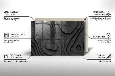 Posavaso de cristal para velas funerarias Formas de piedra 3D