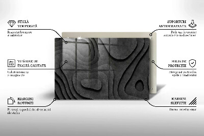 Posavaso de cristal para velas funerarias Formas de piedra 3D