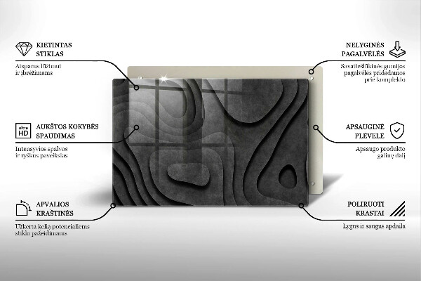 Posavaso de cristal para velas funerarias Formas de piedra 3D