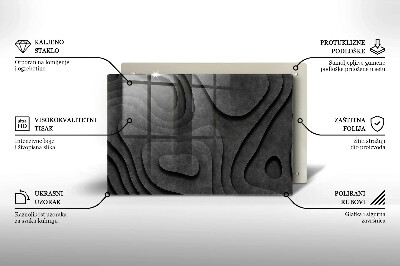 Posavaso de cristal para velas funerarias Formas de piedra 3D