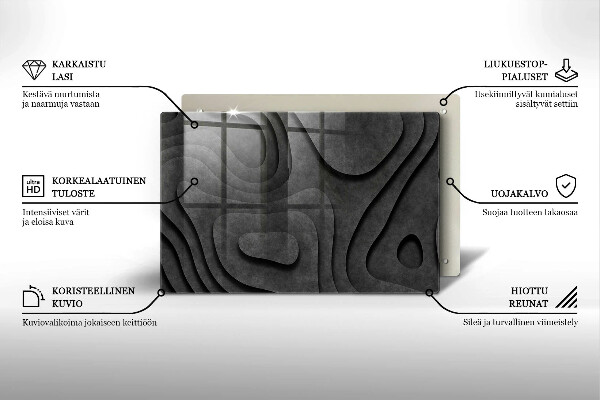 Posavaso de cristal para velas funerarias Formas de piedra 3D