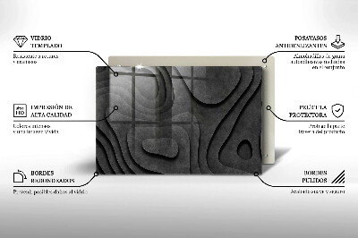 Posavaso de cristal para velas funerarias Formas de piedra 3D