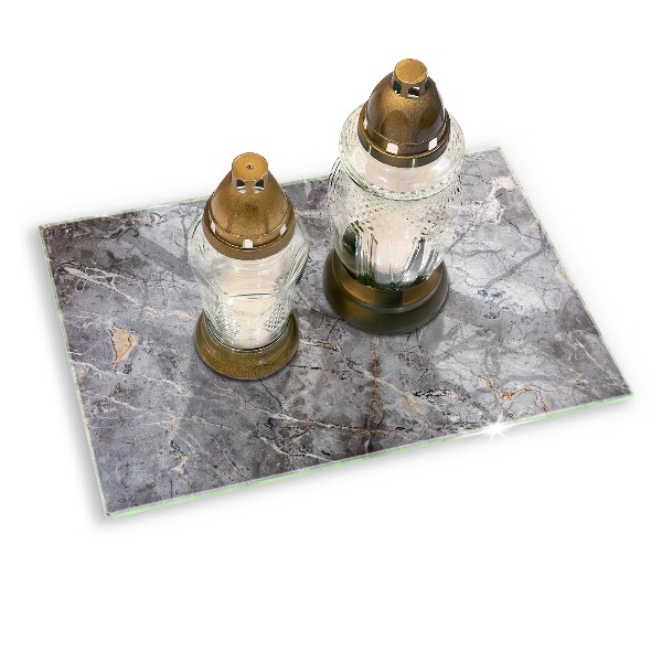 Posavaso de vidrio para velas Textura de piedra