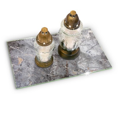 Posavaso de vidrio para velas Textura de piedra