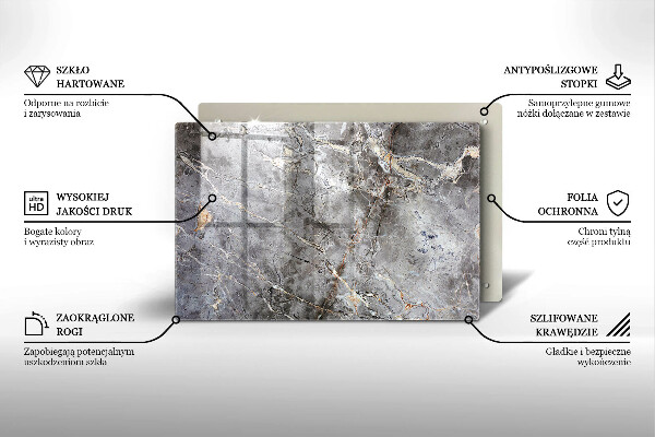 Posavaso de vidrio para velas Textura de piedra