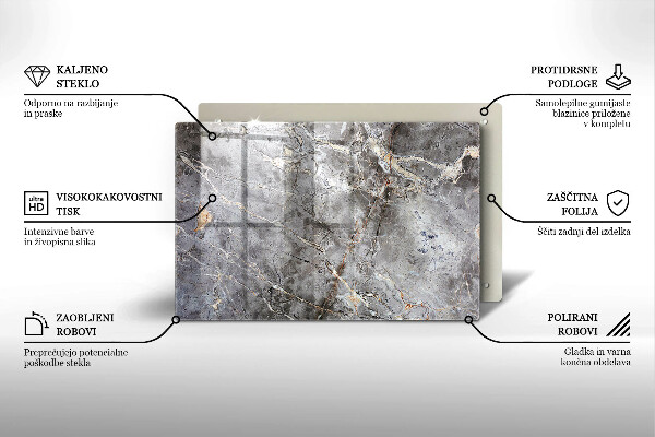 Posavaso de vidrio para velas Textura de piedra