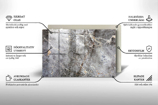 Posavaso de vidrio para velas Textura de piedra