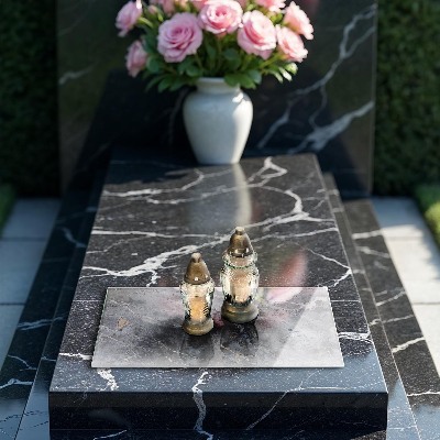 Posavaso de vidrio para velas Textura de piedra