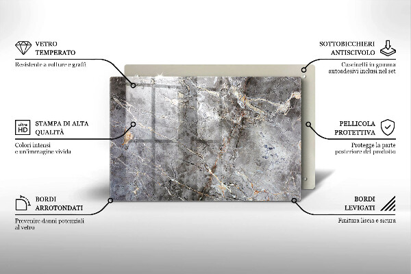 Posavaso de vidrio para velas Textura de piedra