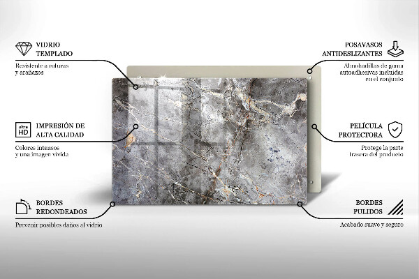 Posavaso de vidrio para velas Textura de piedra