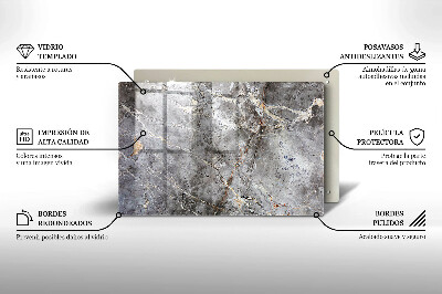 Posavaso de vidrio para velas Textura de piedra