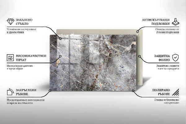 Posavaso de vidrio para velas Textura de piedra