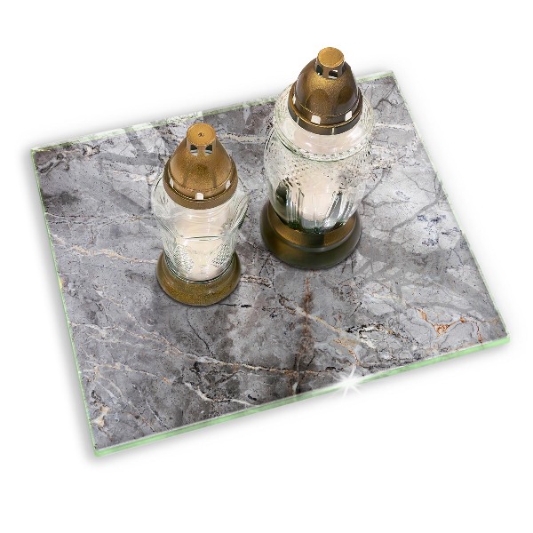 Posavaso de vidrio para velas Textura de piedra