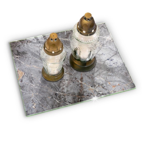 Posavaso de vidrio para velas Textura de piedra