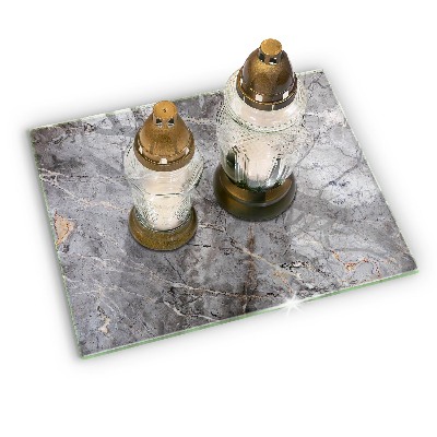 Posavaso de vidrio para velas Textura de piedra