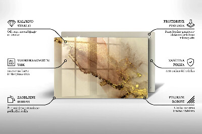 Posavaso de vidrio para velas funerarias Oro abstracto