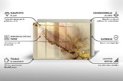 Posavaso de vidrio para velas funerarias Oro abstracto