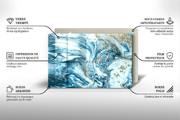 Posavaso de cristal para velas funerarias Estructura con oro