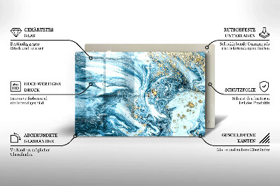 Posavaso de cristal para velas funerarias Estructura con oro