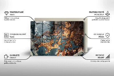 Posavaso de vidrio para velas Estructura de roca dorada