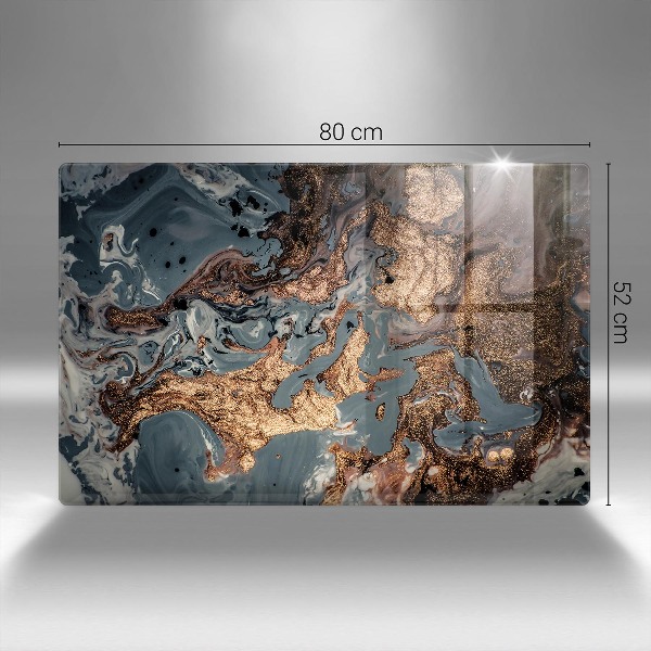 Posavaso de vidrio para velas Estructura de roca dorada